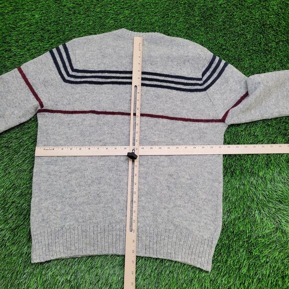 Vintage 80s Campus MOD Sweater Large 21x26 Gray - Picture 6 of 9